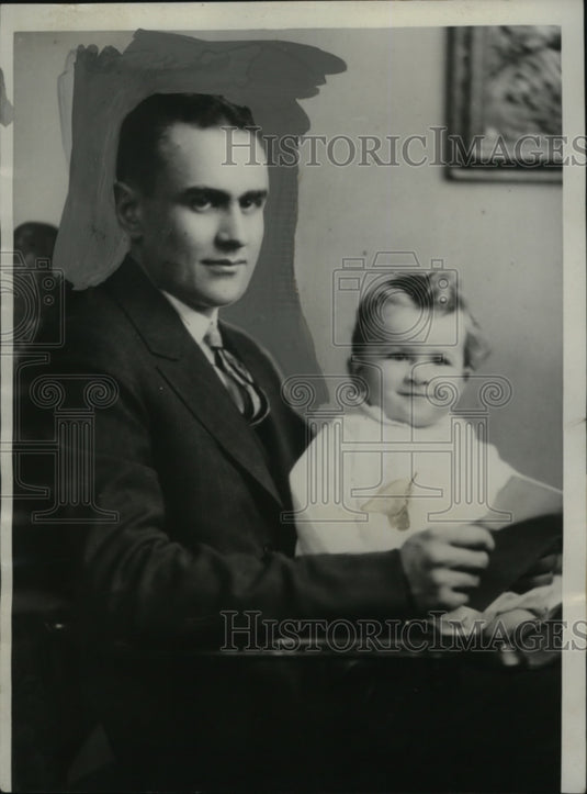 1933 William Walton Hall, Kidnapping Victim & Son Billy  - Historic Images