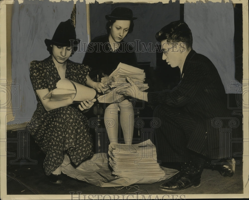 1939 Press Photo Lena Cohen, Gertrude Marcel &amp; Fred Cerolnick Committee - Historic Images