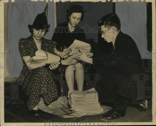 1939 Press Photo Lena Cohen, Gertrude Marcel & Fred Cerolnick Committee - Historic Images