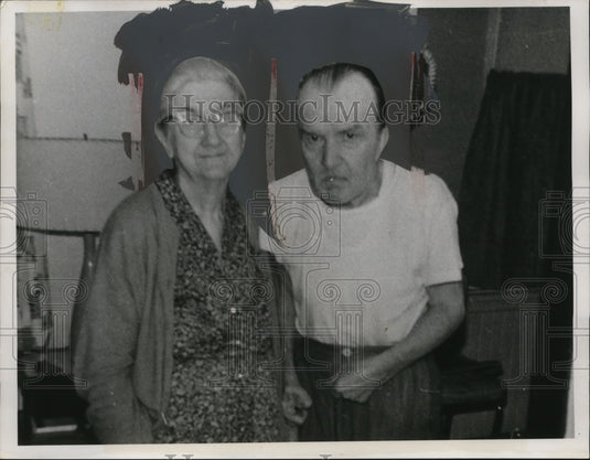 1967 Press Photo Herman Hausler & Wife for Golden 50th Wedding Anniversary - Historic Images