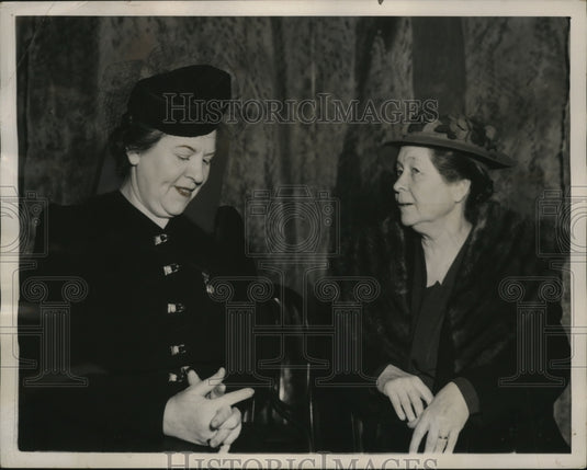 1940 Press Photo Mrs. Philip Murray, Mrs. John L. Lewis at CIO Convention-Historic Images