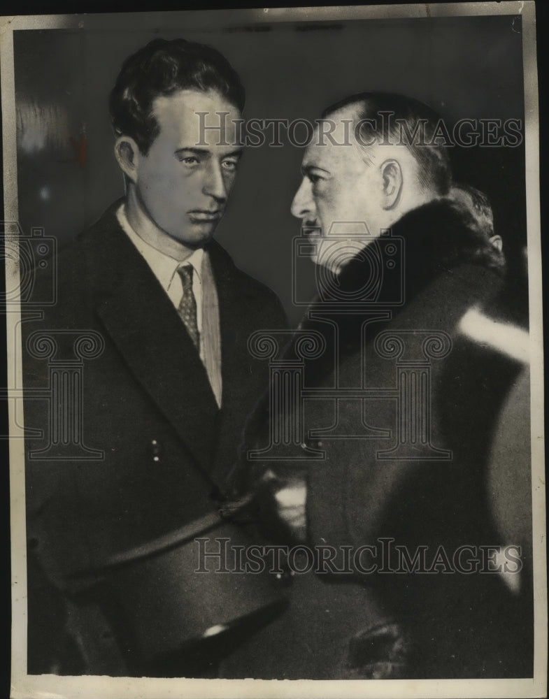 1934 Press Photo King Leopold of Belgium & M De. Broquerville - Historic Images