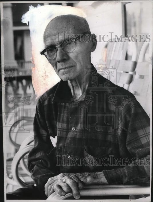 1965 Press Photo Edward Stewart, 90, of Cleveland - Historic Images