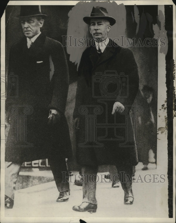 1926 Press Photo Colonel Edward M. House & President Woodrow Wilson ...