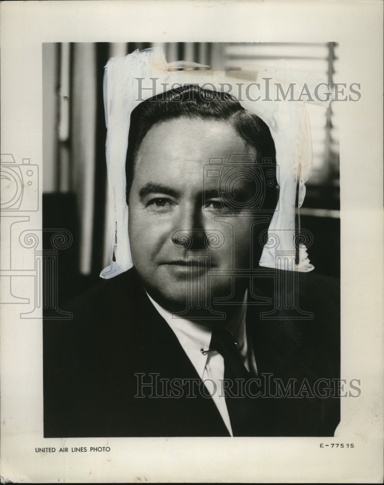 1951 Press Photo J.A. Herlihy, Vice President United Air lines - Historic Images