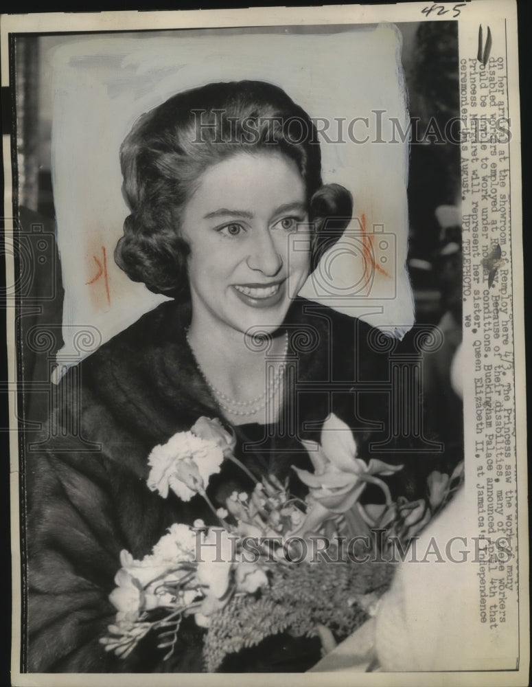 1962 Press Photo Princess Margaret of England at Remploy - neo07105-Historic Images