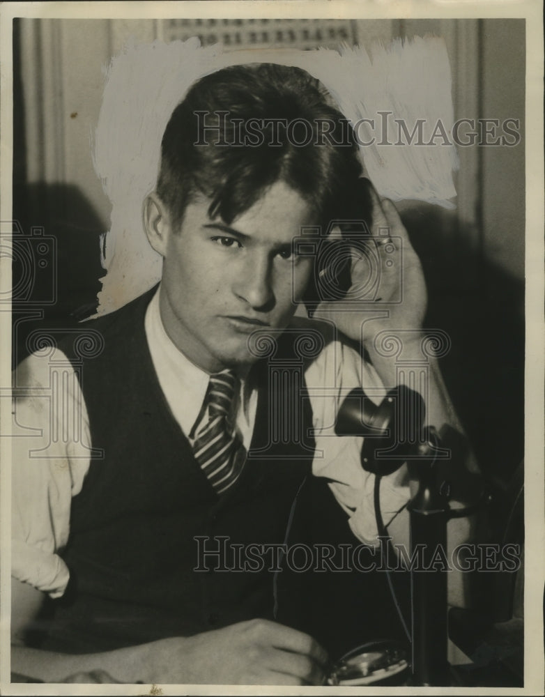 1929 Press Photo Richard Burrows, Confessed Murder of Jack Martin, Phoenix - Historic Images