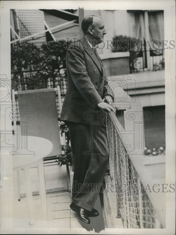 1937 Press Photo Sen Hugo Black on European Vacation in Paris, France - Historic Images