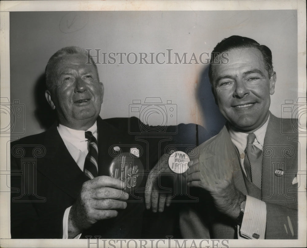 1951 Press Photo Sen. Henry Cabot Lodge Jr. &amp; Sen. James Duff, Ike supporters-Historic Images