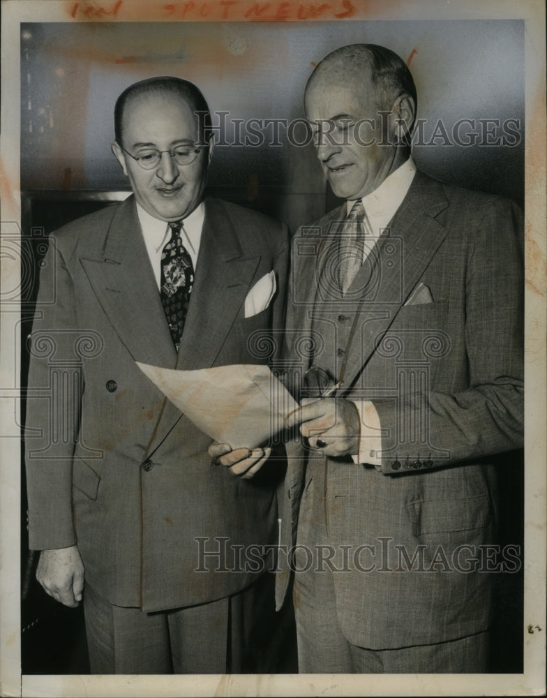 1949 Press Photo Carl A. Ilgenfritz &amp; Millard Tydings at Senate Armed Services-Historic Images