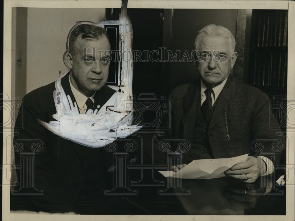 1930 Press Photo Joseph B. Eastman &amp; James S. Parker at House Commerce Hearing-Historic Images