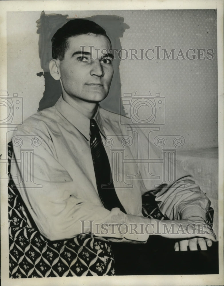 1938 Press Photo James Hedley, Recipient 94 Blood Transfusions, St. Louis, MO - Historic Images