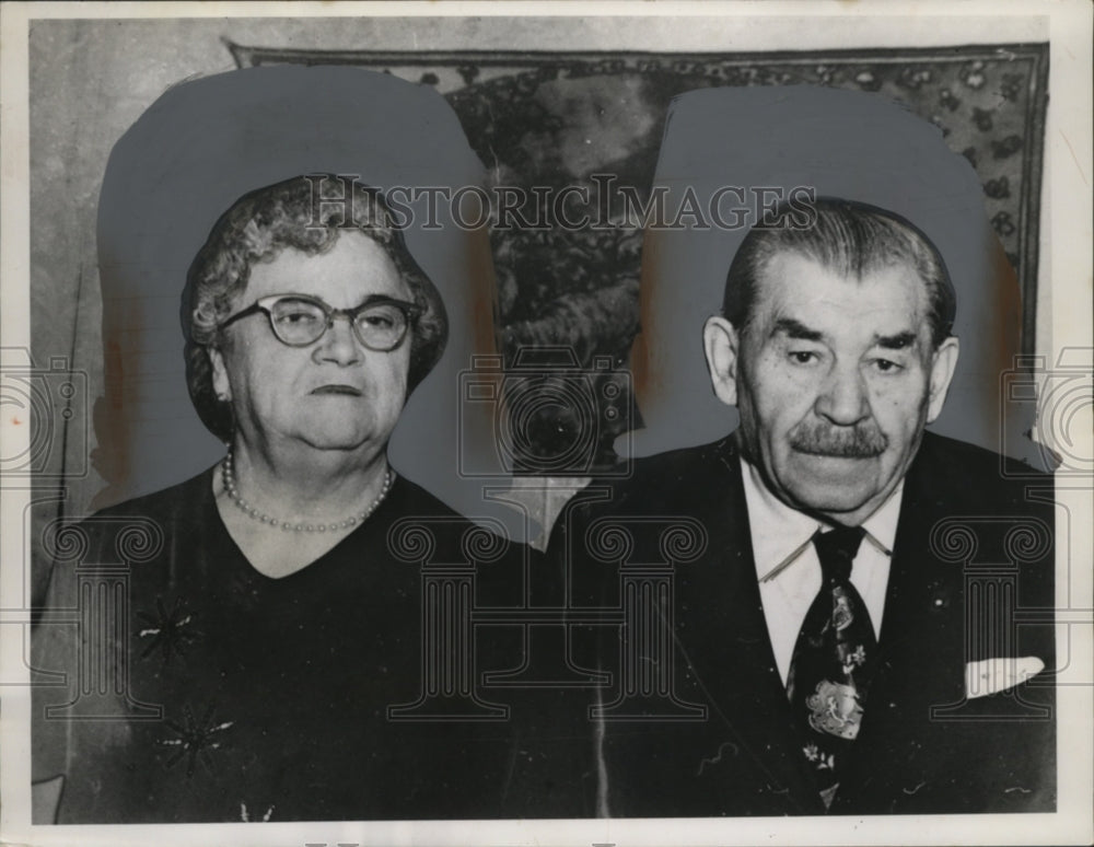 1962 Press Photo Mr &amp; Mrs George Klein of Cleveland Celebrate 50th Anniversary-Historic Images