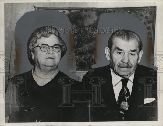 1962 Press Photo Mr & Mrs George Klein of Cleveland Celebrate 50th Anniversary-Historic Images
