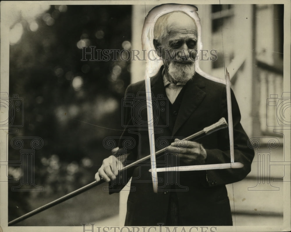 1926 Press Photo David L. Apgar and his Cane - Historic Images