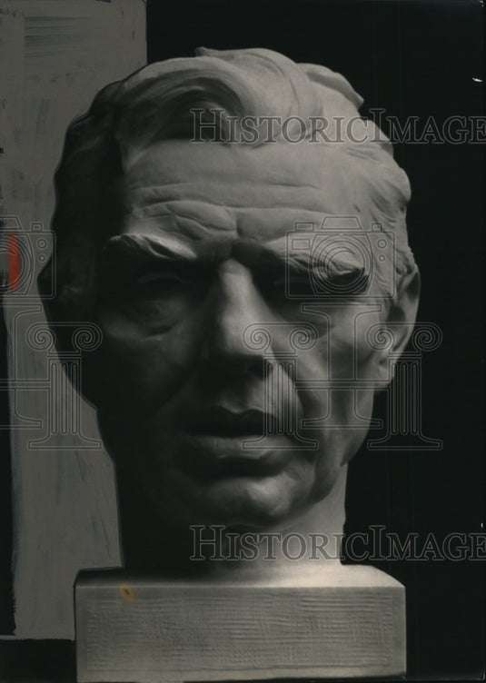 1931 Press Photo "Head of Larborer" Marble Sculpture by Max Kalish - neo09961-Historic Images