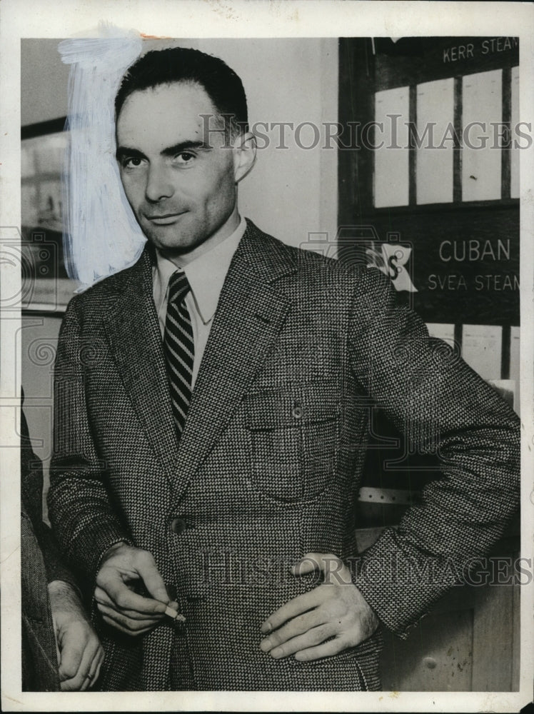 1931 Press Photo Capt Enea Zilvio Ragagno of Italy Plans to Fight from Seattle - Historic Images