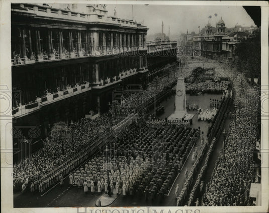 1932 Press Photo Armistice Day Ceremony at Cenotaph, Whitehall, London - Historic Images