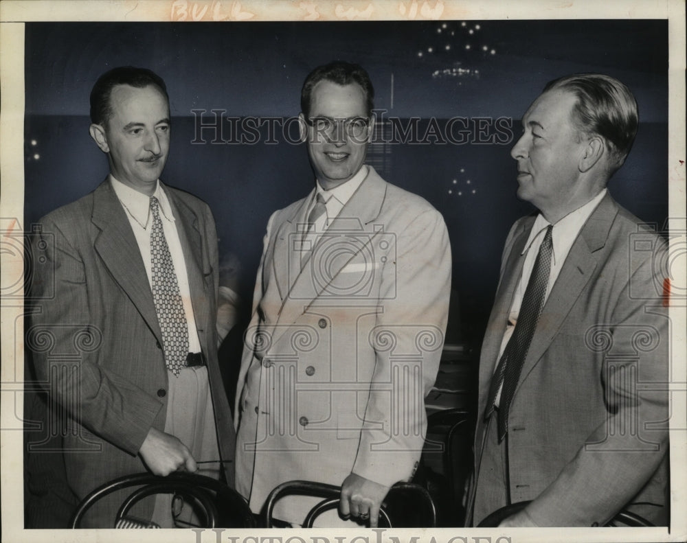 1954 Press Photo Three Main  Witnesses at Hearing Before Senate Banking Comm - Historic Images