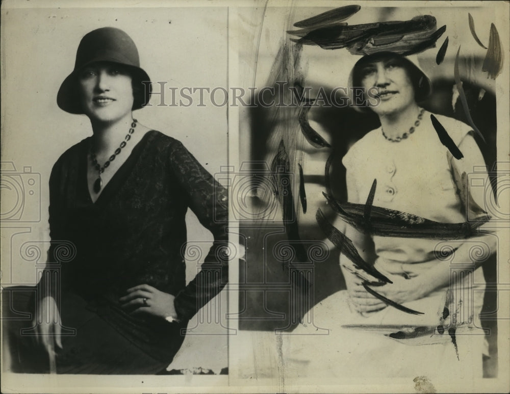 1931 Press Photo Mrs Donnelly in various gowns Historic Images