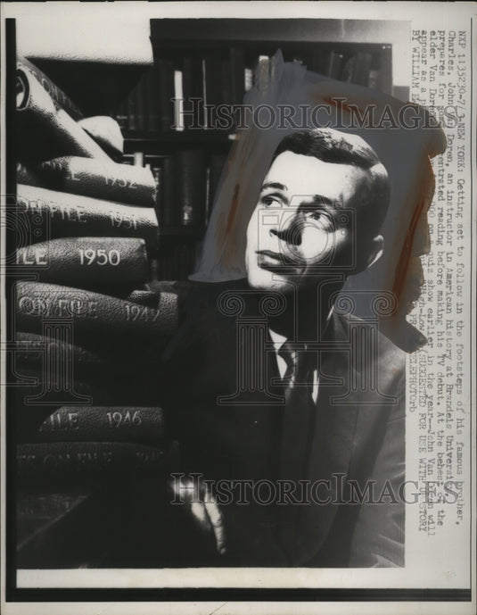 1957 Press Photo John Van Doren Before TV Debut, New York - Historic Images