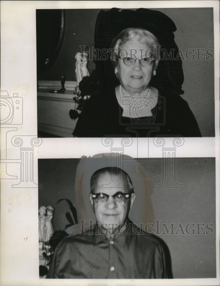 1967 Press Photo George Dunn &amp; wife for Golden 50th Wedding Anniversary-Historic Images