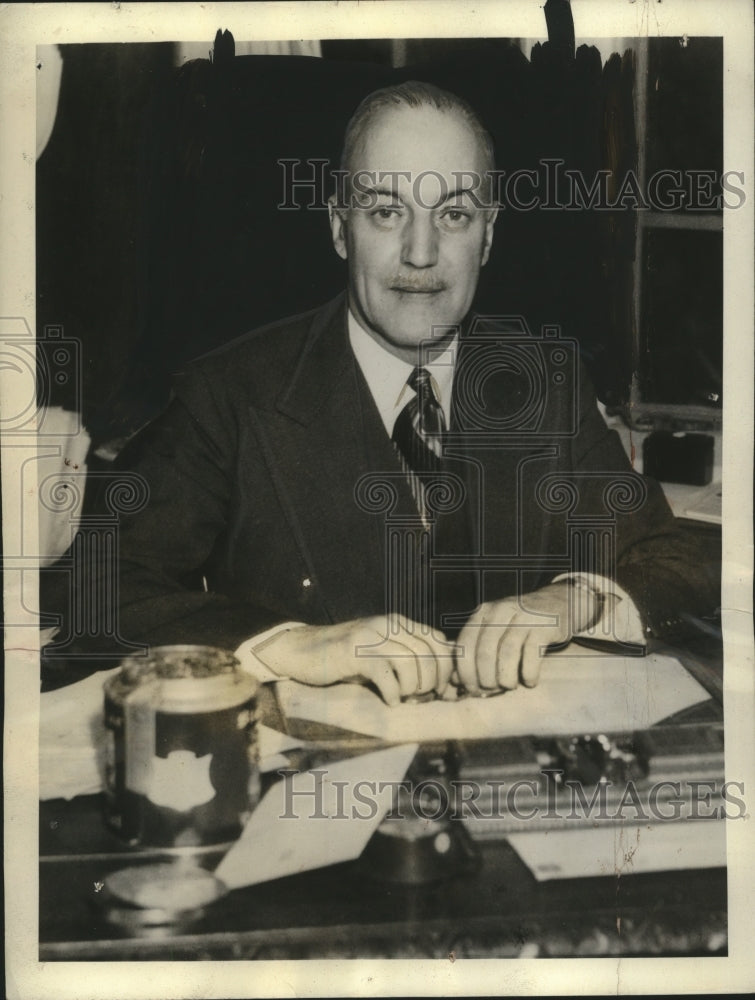 1937 Press Photo Charles Seymour Provost &amp; History Professor at Yale University - Historic Images