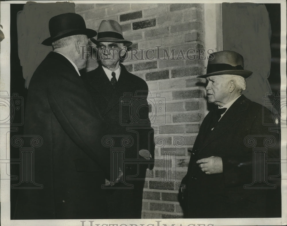 1933 Press Photo George Olvaney, Joseph Byrns, Henry T. Rainey in New York-Historic Images