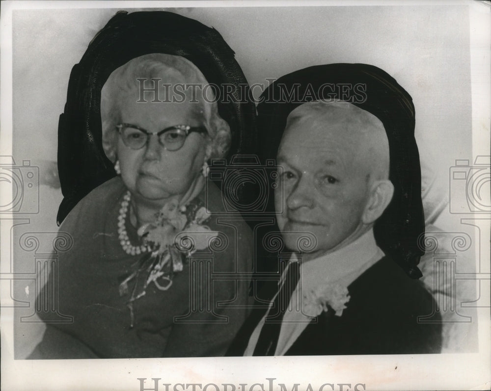 1967 Press Photo Mr &amp; Mrs Edward Kerver of Euclid Celebrate 50th Anniversary-Historic Images