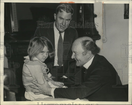 1933 Press Photo James & Irma Frances Welch reunited shown with Harry F.Payer-Historic Images