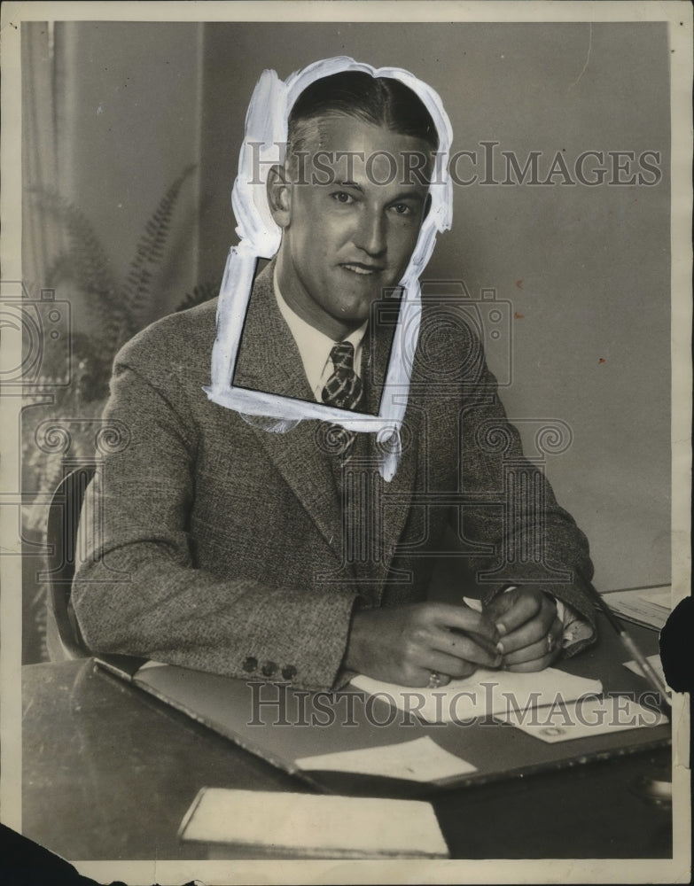 1928 Press Photo S.S. Dickey, Principal Harding Junior High, Lakewood, Ohio - Historic Images