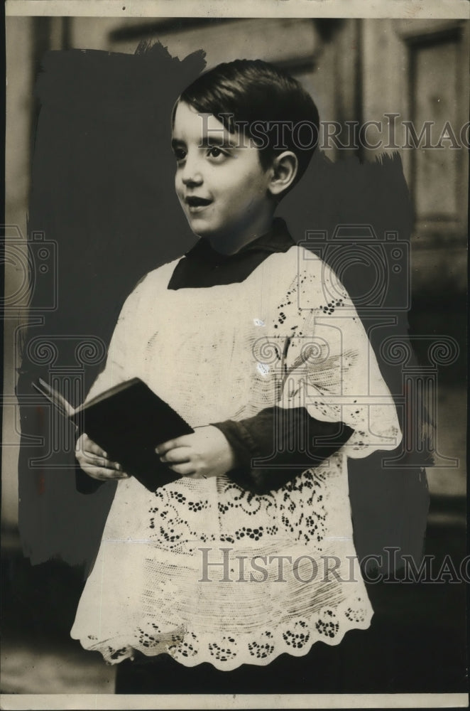 1929 Press Photo Choir Boy, New Orleans, Louisiana - Historic Images