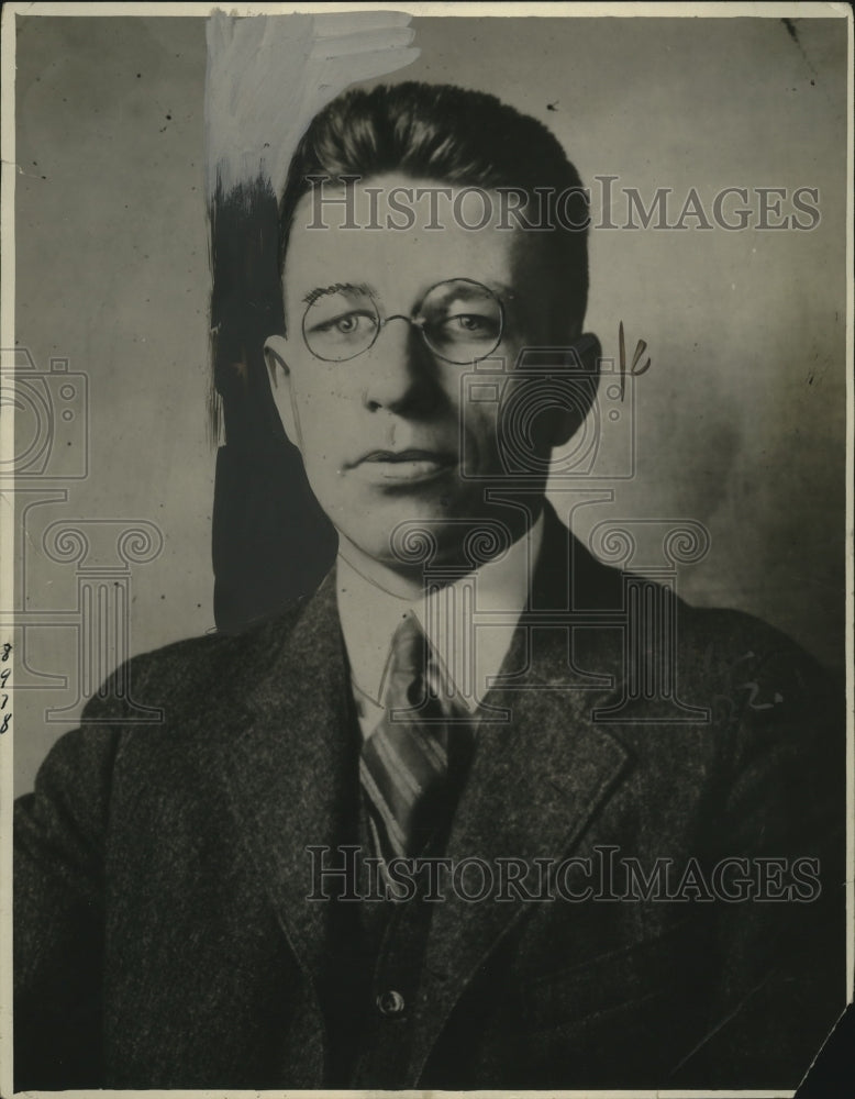 1924 Press Photo Dr. Raymond D. Thiery, Charged with Murder of Brother-in-Law - Historic Images