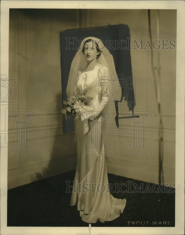 1934 Press Photo Bernice Tramer Marries Julius Goldman - Historic Images