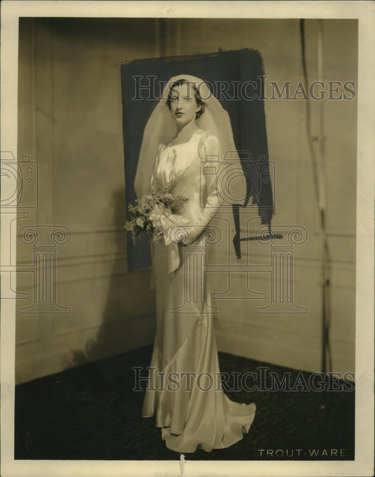 1934 Press Photo Bernice Tramer Marries Julius Goldman - Historic Images