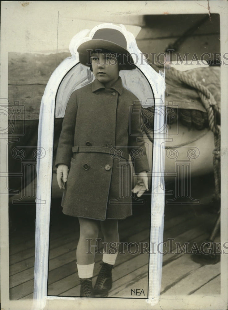 1929 Press Photo Nancy Leeds Arrives in New York on SS Mauretania - neo13331 - Historic Images