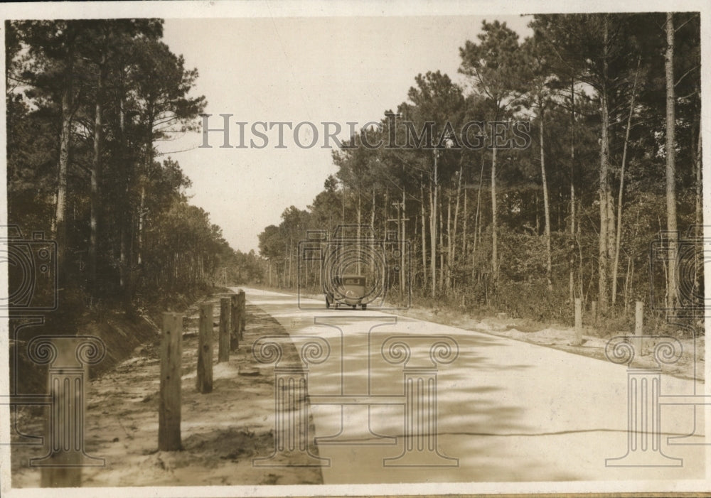 1928 Press Photo Atlantic Coastal Highway Roads, Newport, Virginia - neo13485-Historic Images