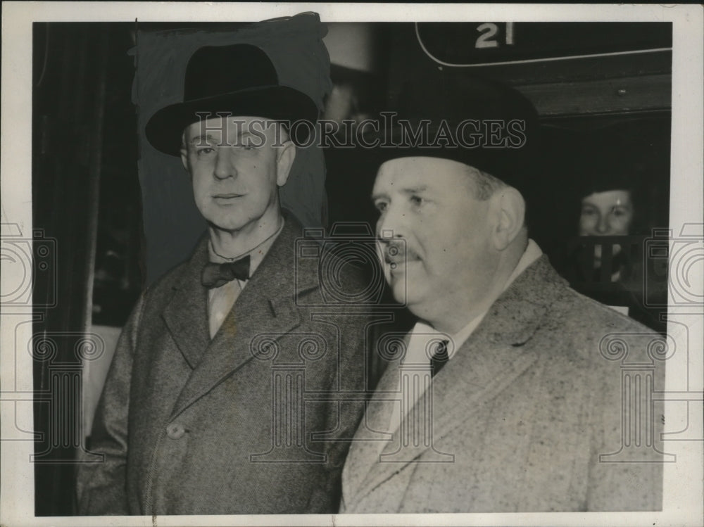 1938 Press Photo The Earl of Penth British ambassador to Rome & Mauric ...