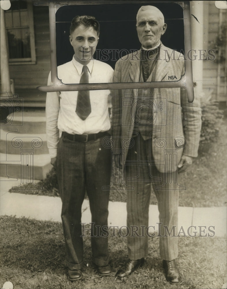 1929 Press Photo John Laubach &amp; Father George Laubach - Historic Images