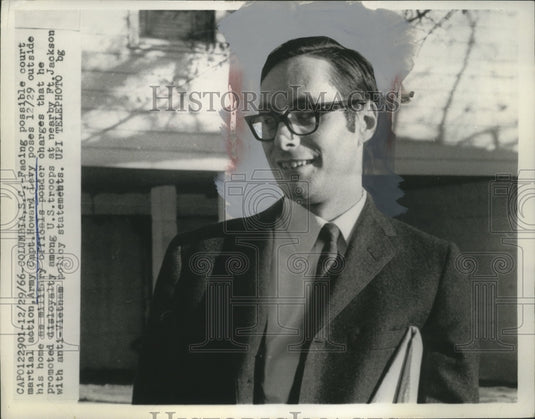 1966 Press Photo Army Capt. Howard Levy Faces possible Court Martial action-Historic Images