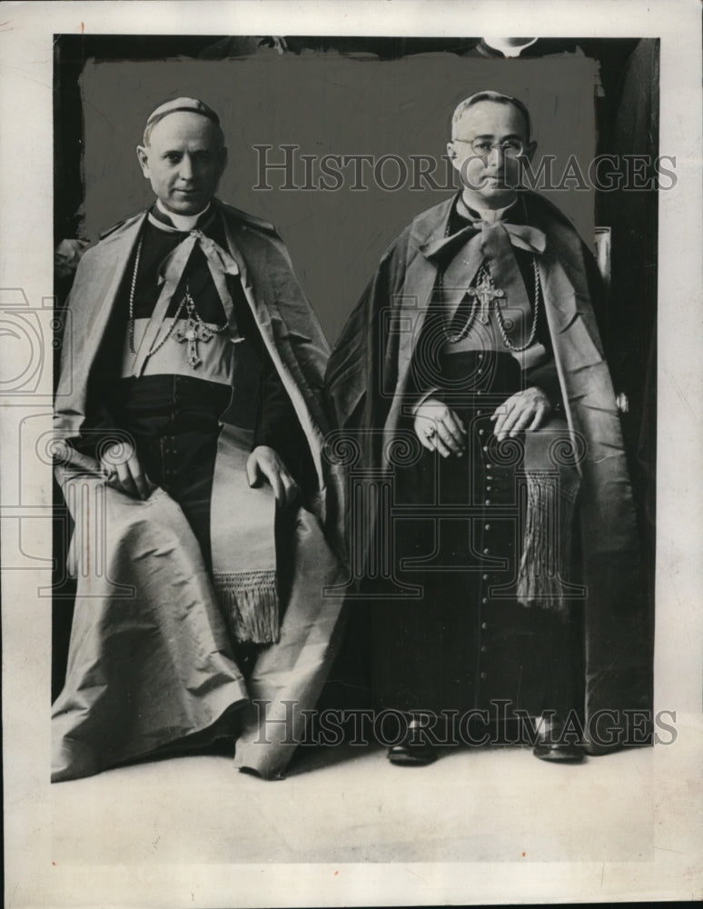 1933 Press Photo H.E. Monsignor Rodrigo Villeneuve, S.E. Monsignor S.A. Melenson - Historic Images