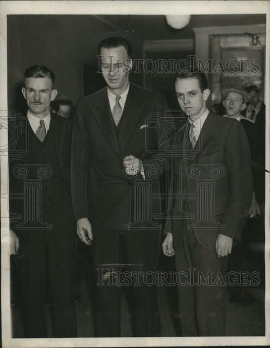 1933 Press Photo Prof M King Insbert, Howard Scott, Dal Hitchcock Columbia U - Historic Images