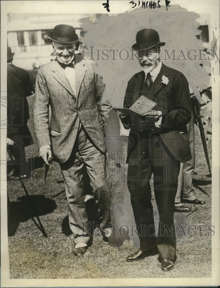 1927 Press Photo King George VI & C.E. corkran at Inter-Services Cadets Meeting-Historic Images