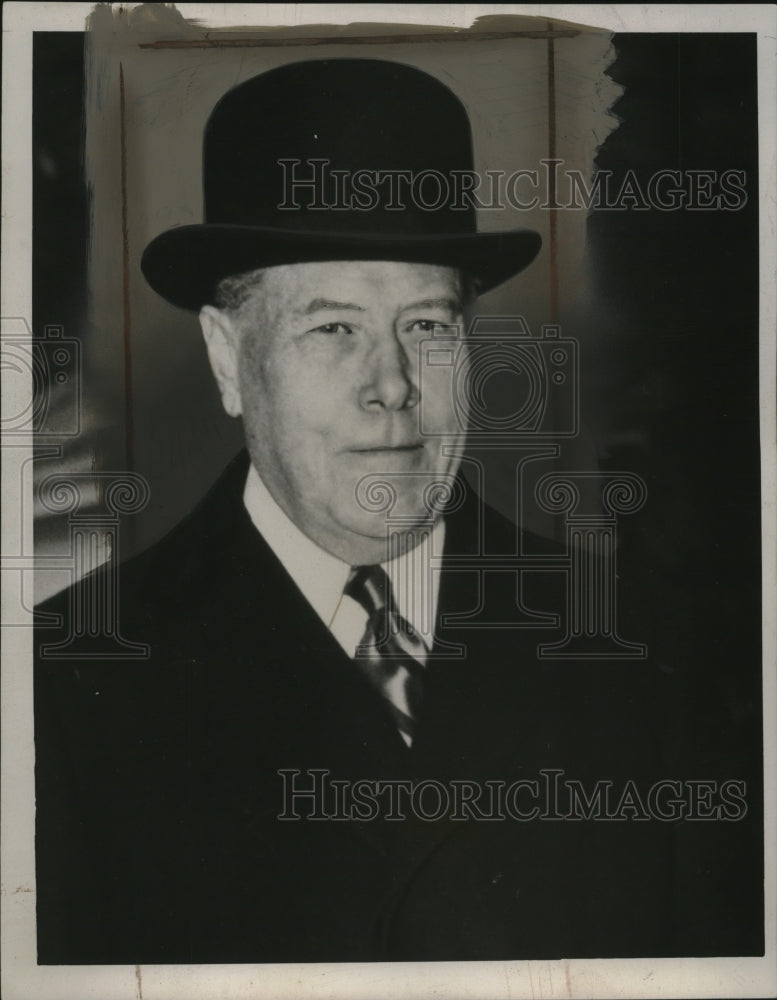 1937 Press Photo Myron C Taylor chairman of US Steel Corp at the White House - Historic Images