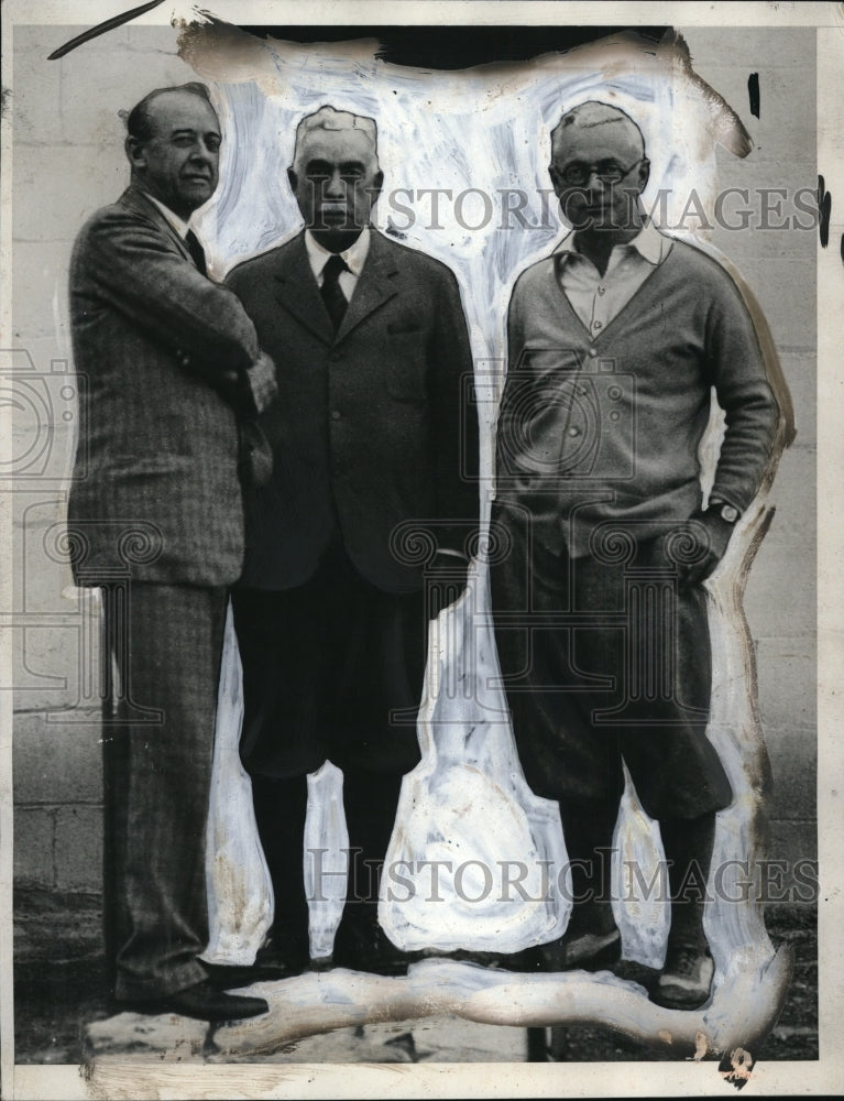 1932 Press Photo Judge Henry S Hulbert, Francis C &amp; Robert R McMath - Historic Images