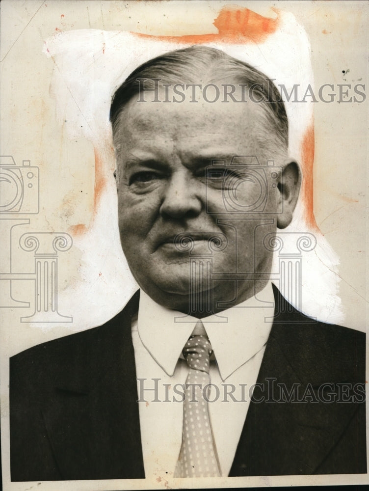 1931 Press Photo President Herbert Hoover in Washington DC - Historic Images