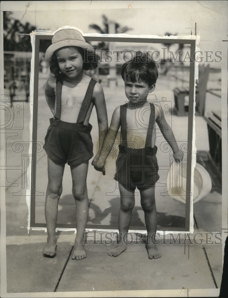 1933 Press Photo Patsy &amp; Peter Pulitzer, Children of Mr &amp; Mrs H Pulitzer in Fl. - Historic Images