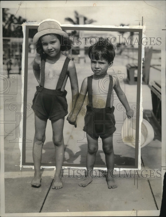 1933 Press Photo Patsy & Peter Pulitzer, Children of Mr & Mrs H Pulitzer in Fl. - Historic Images