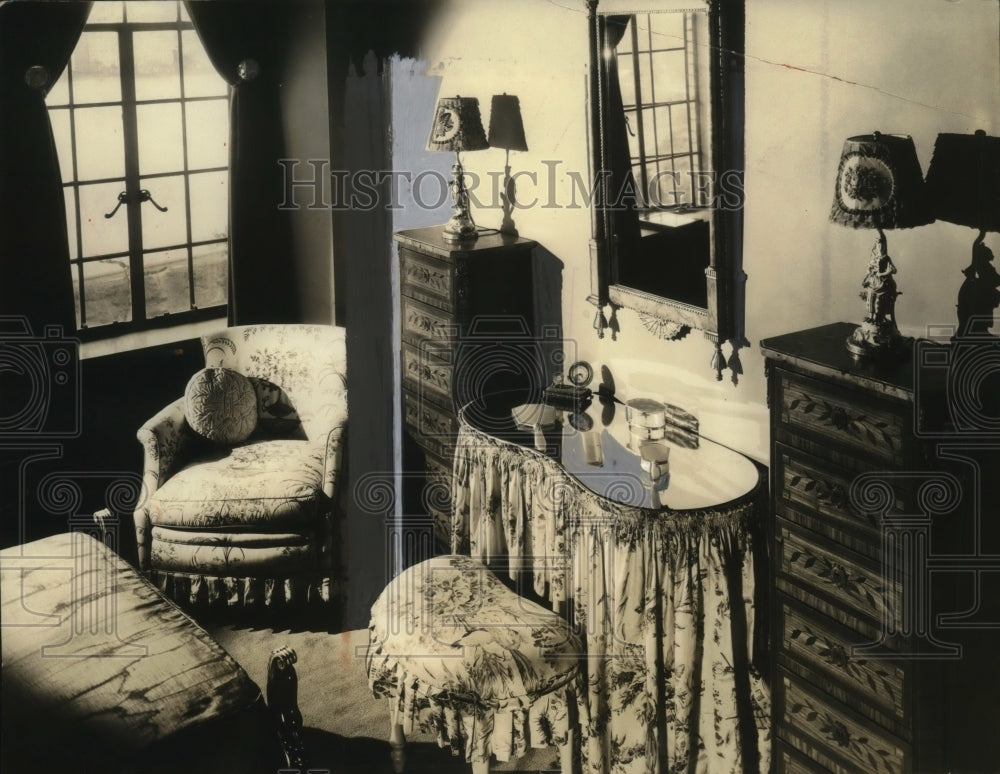 1933 Press Photo Directoire Room with Louis XVI Furniture in NY Penthouse - Historic Images