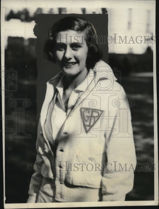 1931 Press Photo Mary Legta Jakeman of YMCA visits at White House - Historic Images